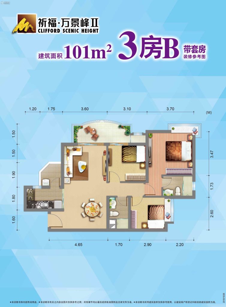 > 祈福万景峰户型图