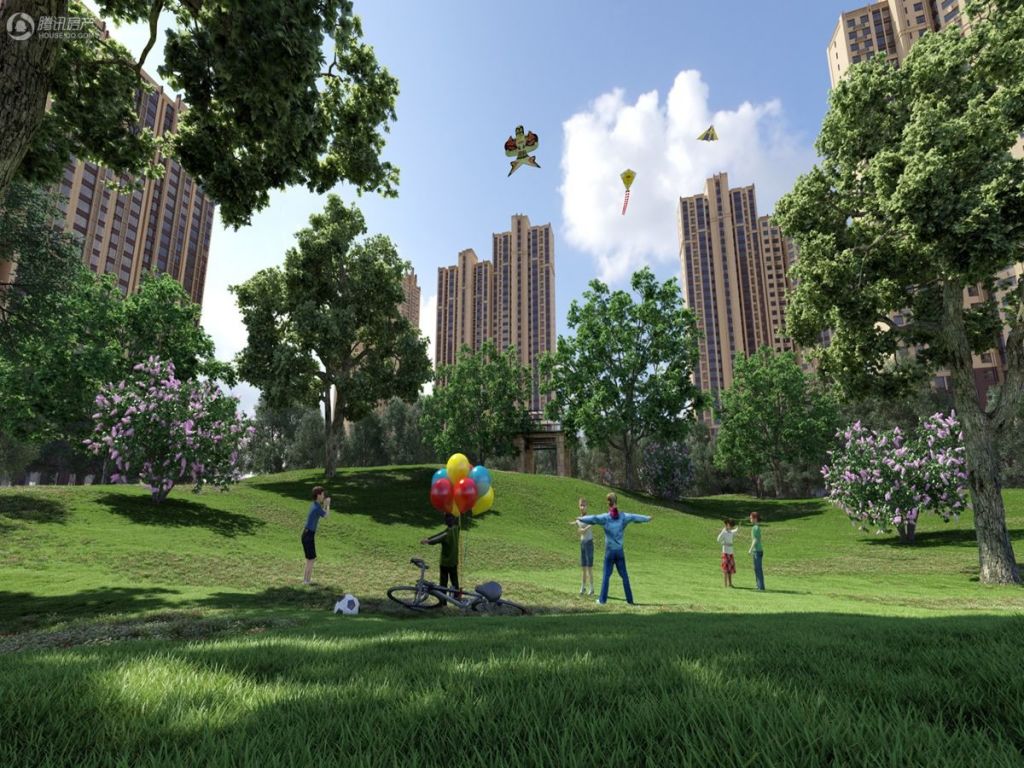 幸福家园草地效果图