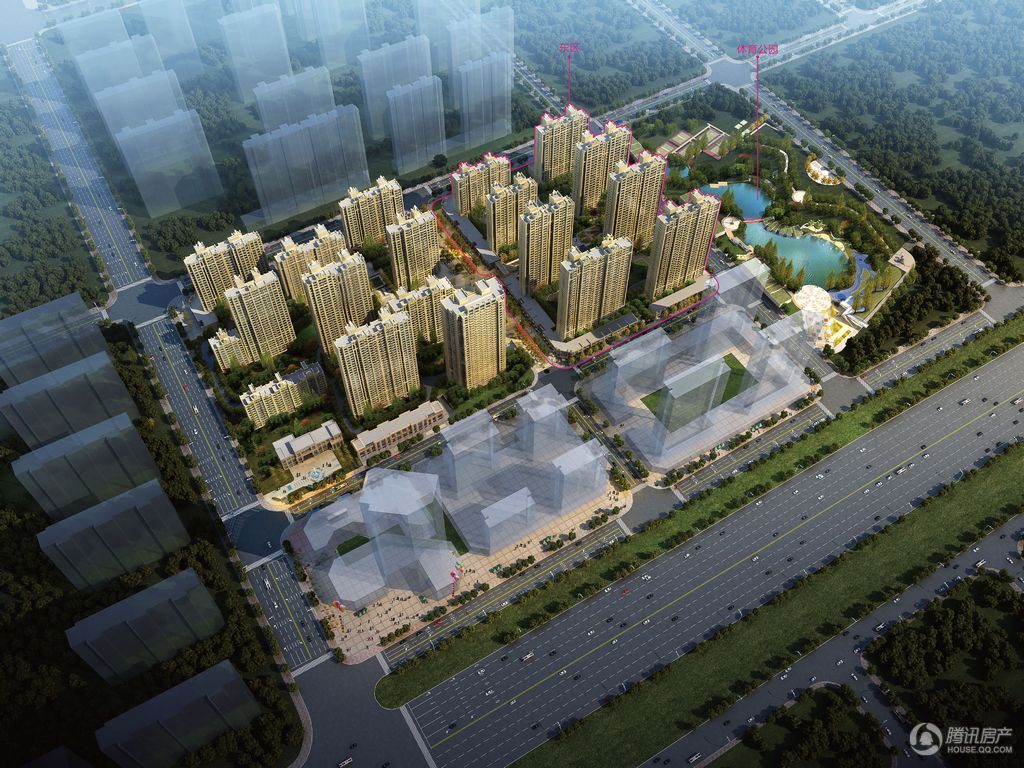 保利拉菲公馆朗菲园鸟瞰图