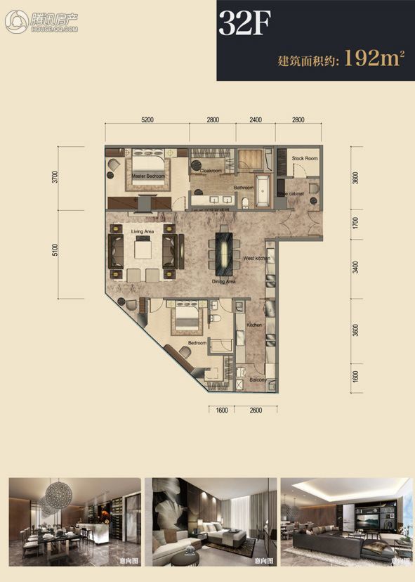 杭州御东方户型图,3房户型图户型,户型图平面图_大山谷图库