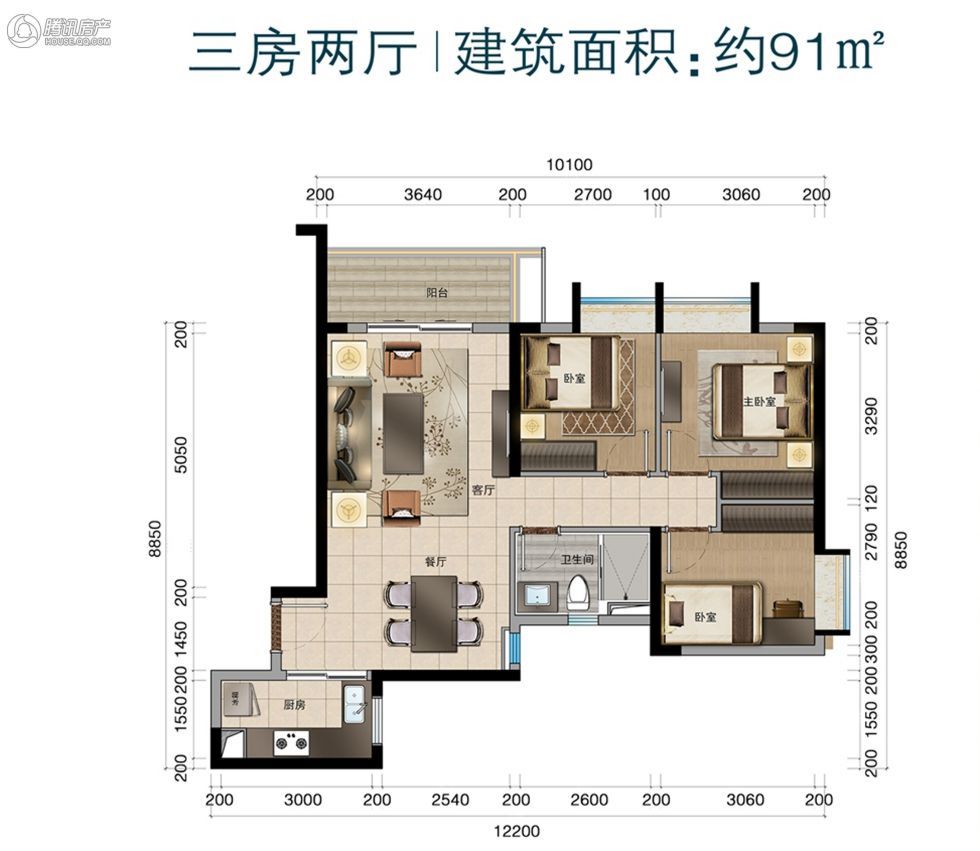 > 华标峰湖御境户型图