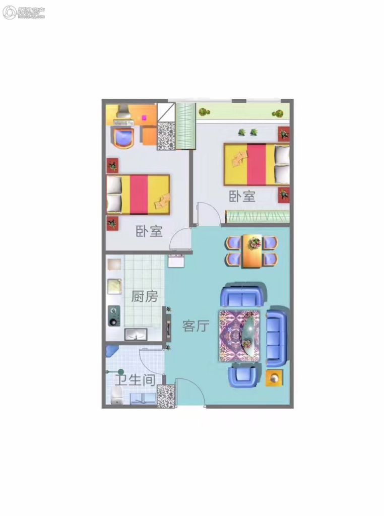 > 玫瑰双糖公寓户型图