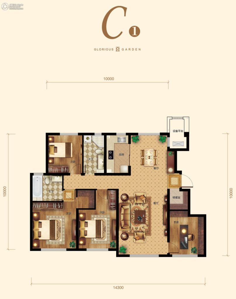 > 融创臻园户型图