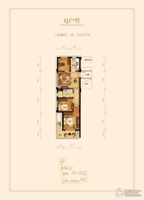 > 滨江凯旋门户型图