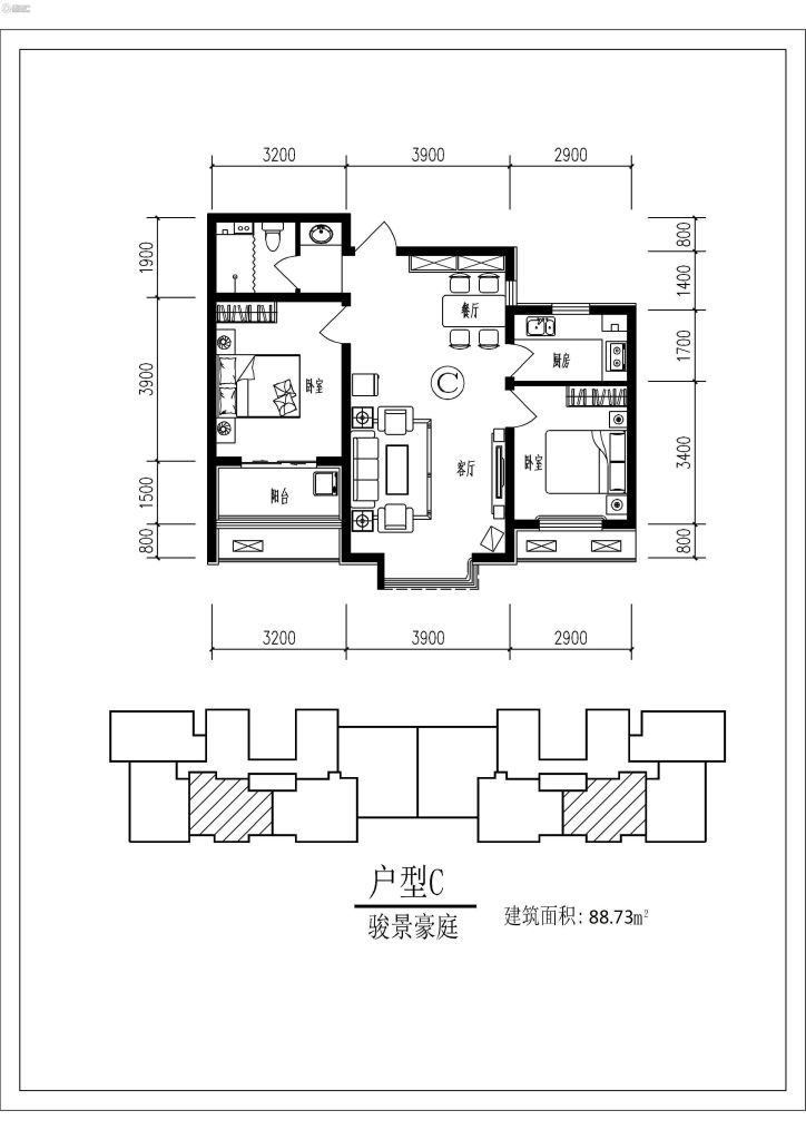 > 骏景豪庭户型图