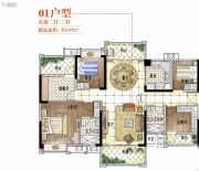 河源雅居乐花园5室2厅2卫145平方米户型图