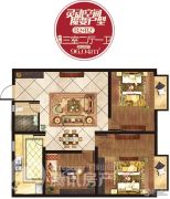 上海映象3室2厅1卫96平方米户型图