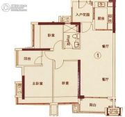 锦绣龙湾3室2厅2卫90平方米户型图