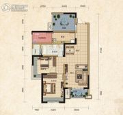 建工紫荆城2期3室2厅1卫85--105平方米户型图