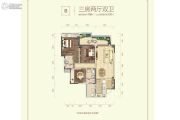 华润公园九里�Z悦府3室2厅2卫0平方米户型图