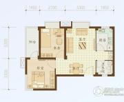 南海翡翠城2室2厅1卫59平方米户型图
