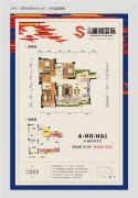 三祺澜湖国际3室2厅2卫124平方米户型图