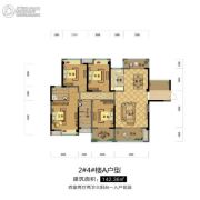 清江新城黄金时代广场一期4室2厅2卫142平方米户型图