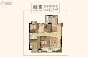 美的阳光城江山樾4室2厅2卫125平方米户型图