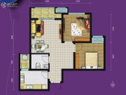 紫园sunny2室2厅1卫69平方米户型图