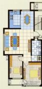 盛德世纪新城2室2厅1卫85平方米户型图