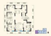 智造创想城3室2厅2卫122平方米户型图