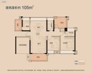 巨德・竹葶梦苑2室2厅2卫105平方米户型图