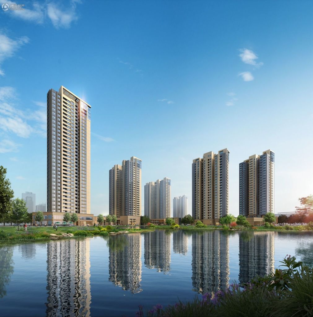 沿河透视效果图