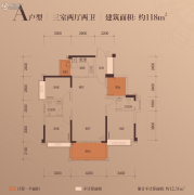 富辰・�箸缤�3室2厅2卫117--118平方米户型图