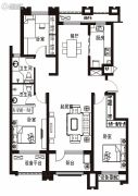 鹿城一号3室2厅2卫133平方米户型图