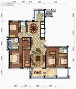 新湖武林国际公寓5室2厅3卫225平方米户型图