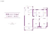 启迪佳莲未来科技城3室2厅2卫114平方米户型图