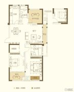 创业紫金城3室2厅2卫121平方米户型图