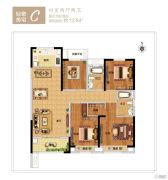 新西塘孔雀城印象澜庭4室2厅2卫0平方米户型图