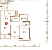 保利紫山3室2厅2卫78平方米户型图