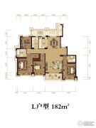 滨江城市之星4室2厅3卫182平方米户型图