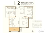 世融嘉寓・SOHO2室2厅1卫88平方米户型图