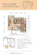 江与城3室2厅2卫113平方米户型图