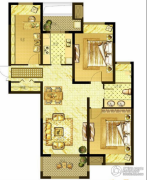 优山美地名邸3室2厅1卫112平方米户型图