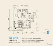 国田・秋月蓝湾二期2室2厅1卫81平方米户型图