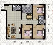 恬园3室2厅2卫0平方米户型图