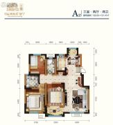 松江水岸唐宁3室2厅2卫131--132平方米户型图