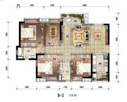 嘉裕第六洲-林语台4室1厅2卫115平方米户型图