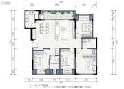 华远海蓝和光4室2厅2卫110--124平方米户型图
