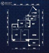 中玮海润广场3室2厅2卫142平方米户型图