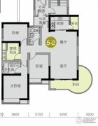 中海金沙水岸3室2厅2卫113--133平方米户型图