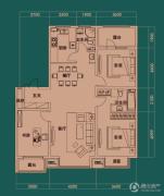 金色玺园3室2厅2卫132平方米户型图