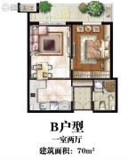 雨润城・欢乐海寓1室2厅1卫0平方米户型图