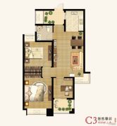 香山壹境3室2厅1卫80平方米户型图