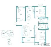 绿都紫荆华庭・脉栋公寓3室2厅2卫130平方米户型图