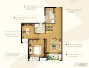 新江北孔雀城2室2厅1卫75平方米户型图