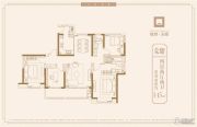绿地玉晖4室2厅2卫145平方米户型图