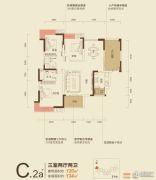 宏达世纪锦城3室2厅2卫120--134平方米户型图