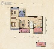 建工紫荆城2期3室2厅1卫103--124平方米户型图