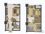 天奇盛世豪庭2室1厅1卫45平方米户型图